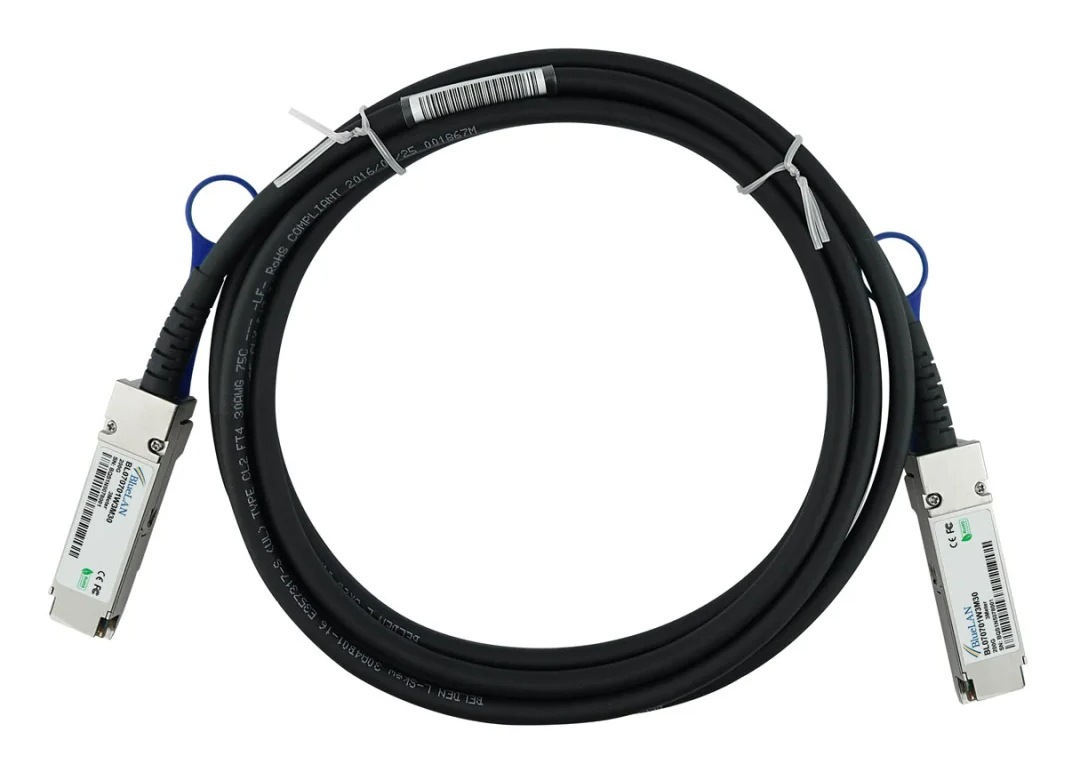 BlueOptics QSFP56 DAC Kabel 0,5 m 200Gb/s Schwarz