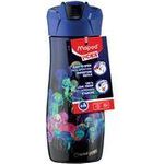 Maped Trinkflasche DEEPSEA PARADISE, 0,58 l Korpus aus Edelstahl mit Quallen-Motiv, Trinkhalm kommt - 1 Stück (871399)