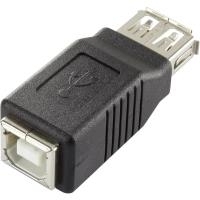 Renkforce USB 2.0 Adapter [1x USB 2.0 Buchse A - 1x USB 2.0 Buchse B] Schwarz vergoldete Steckkontakte Renkforce