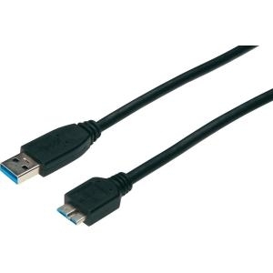 ASSMANN SuperSpeed ??USB 3.0 Kabel, USB A Stecker Micro USB B-Stecker, Cu AWG 28, 2x geschirmt, dl. 1.0m (AK-300116-010-S)