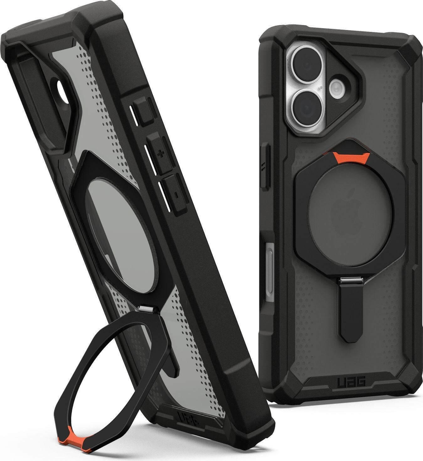 UAG Urban Armor Gear Plasma XTE MagSafe Kickstand Case | Apple iPhone 17 | schwarz/pop orange | 114526114097 (114526114097)