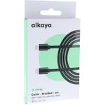 alkaya Speed Flex Datenkabel Geflochten 15W 1m schwarz (CL-60001)