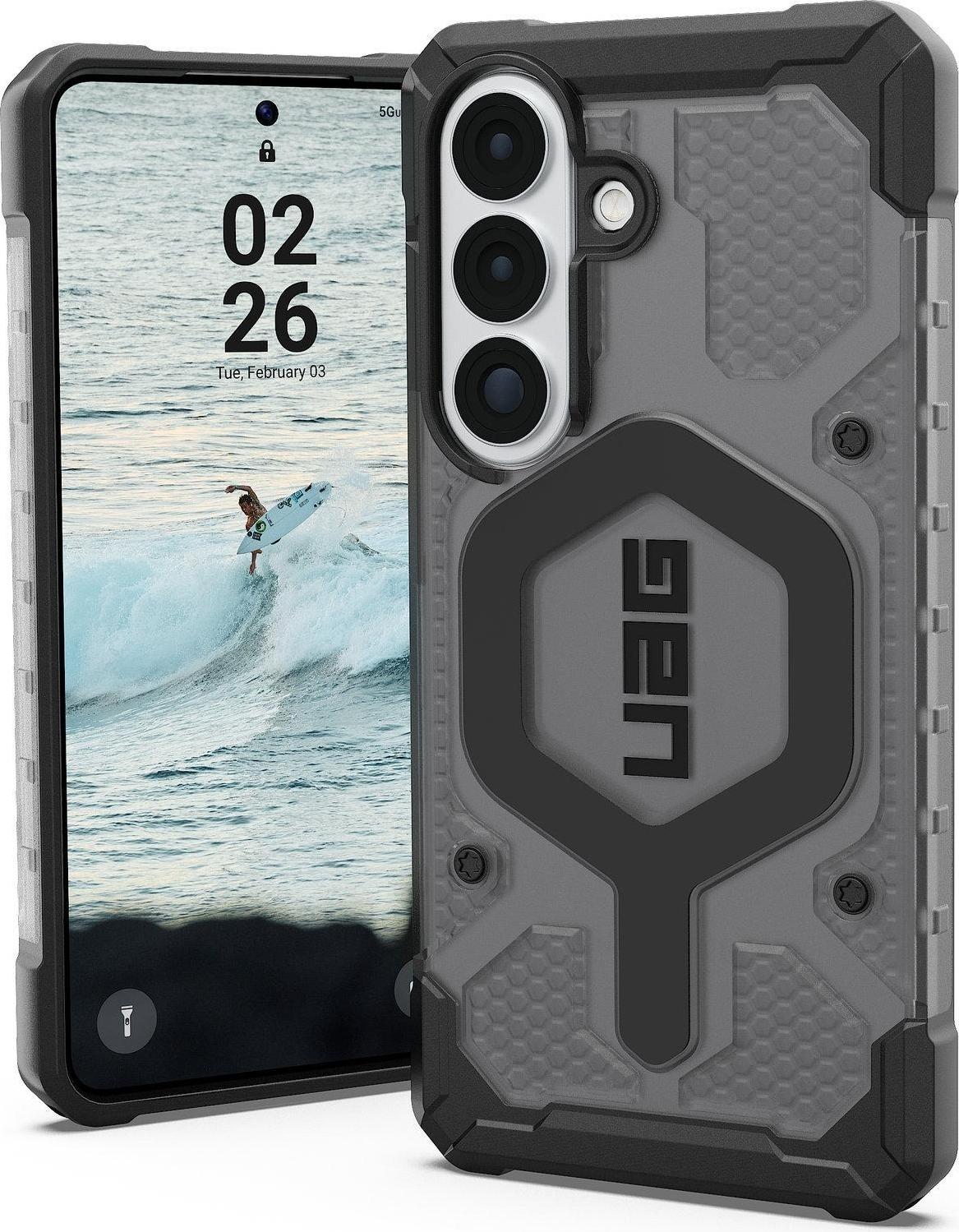 UAG Urban Armor Gear Pathfinder Case mit Magnet-Modul | Samsung Galaxy S26 | ash (grau transparent)/schwarz | 214528113140 (214528113140)