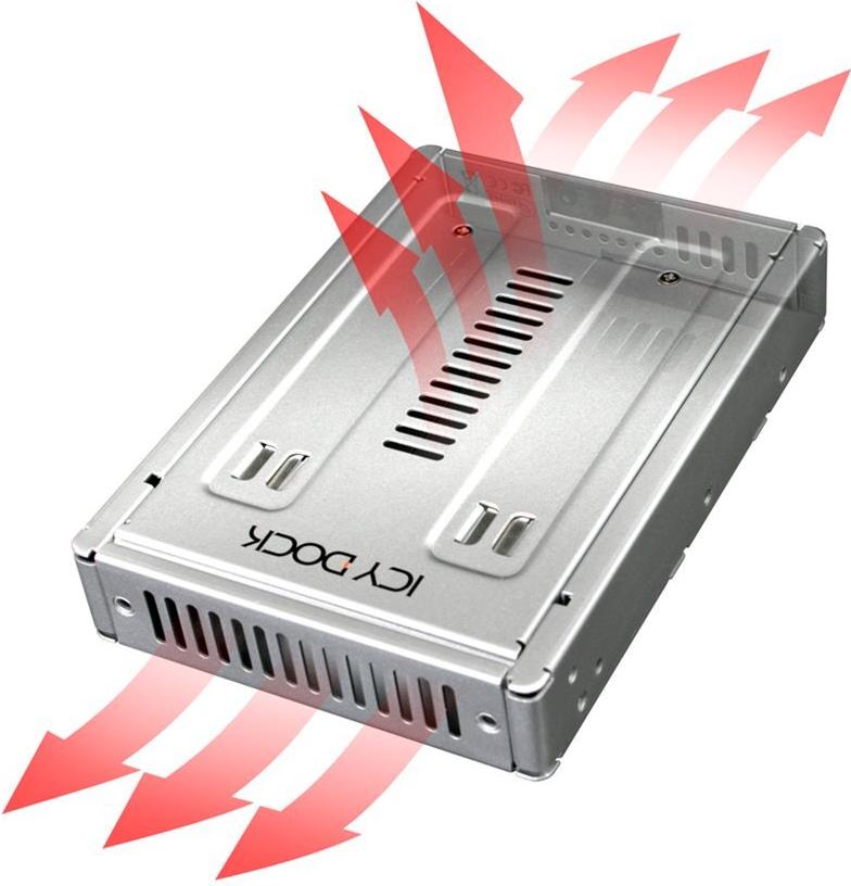 ICY DOCK MB982IP-1S-1 Laufwerksschachtadapter 2,5" auf 3,5" SATA/SAS Silber