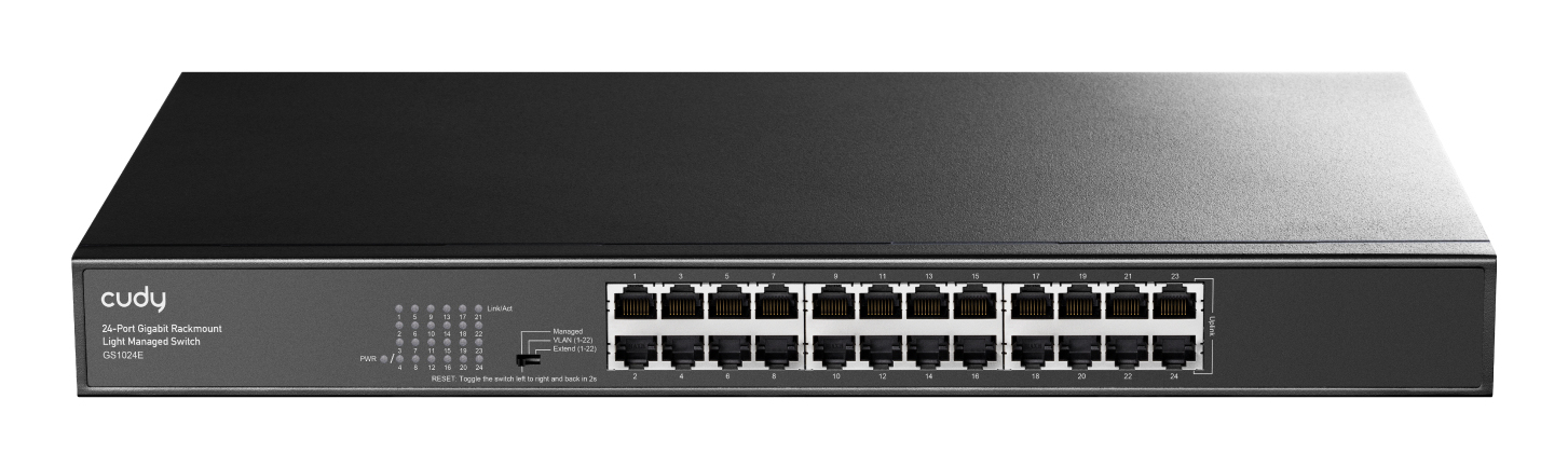 CUDY GS1024E 24-Port Gigabit Managed Switch Schwarz