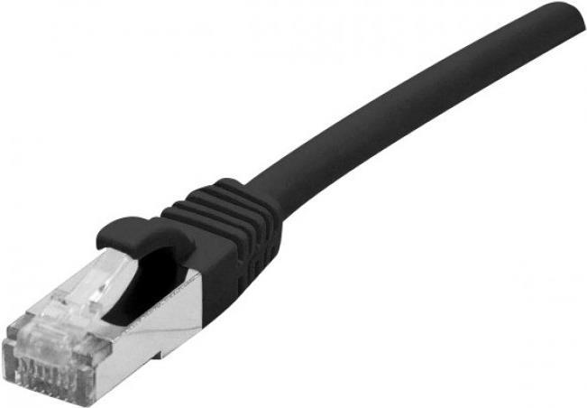 Patchkabel S/FTP, PiMF, Cat.6A (tiefgestellt), schwarz, 2,0 m 10-Gigabit-fähiges Patchkabel mit RohkabelCat.7 Rohkabel und besonders schmalem Knickschutz (858651)