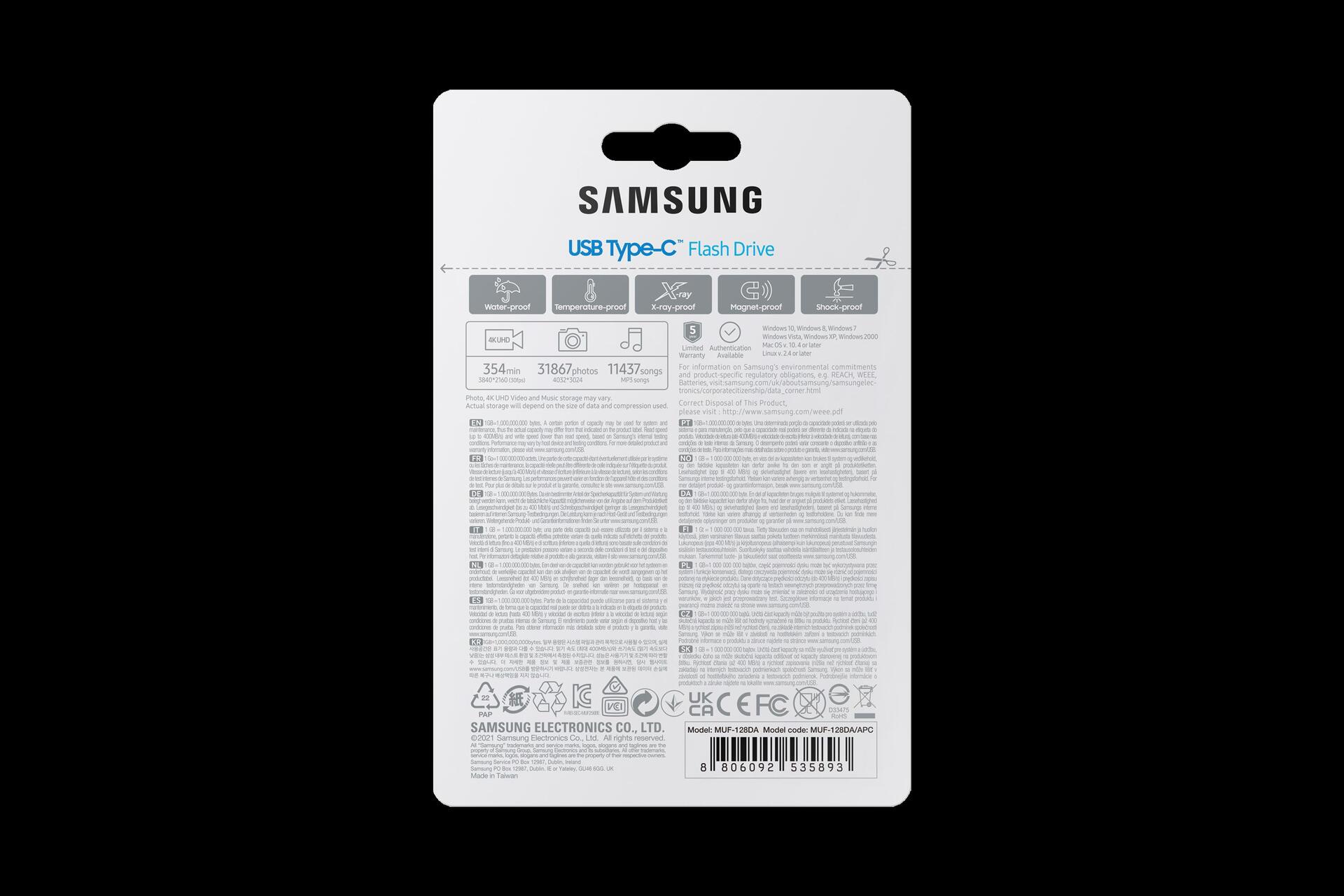 Samsung MUF-128DA USB-Stick 128 GB USB-C 3.2 Gen 1 Blau