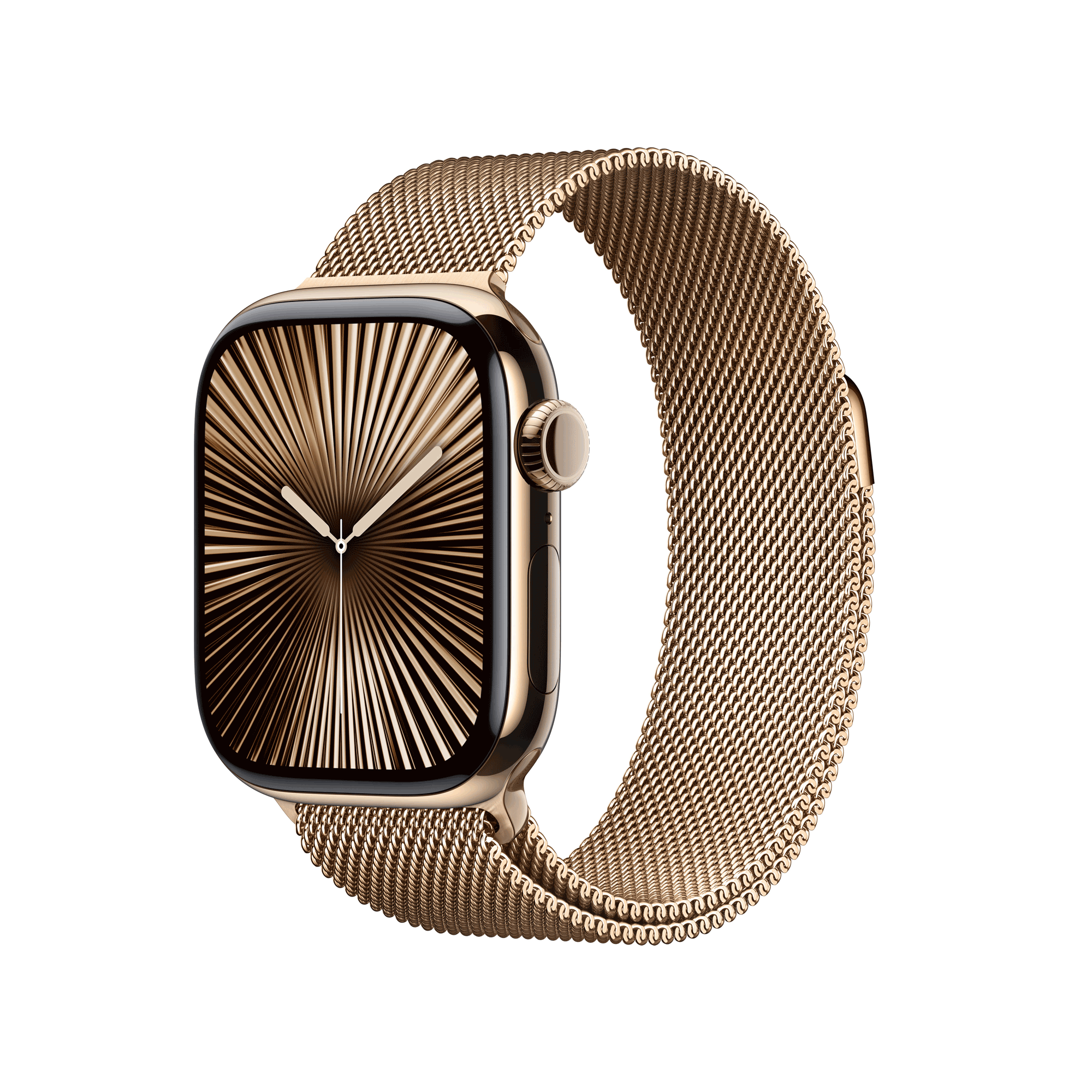 Apple Watch Series 10 GPS + Cellular 42mm Gold Titanium Case mit Gold Milanese Band (MX083QF/A)