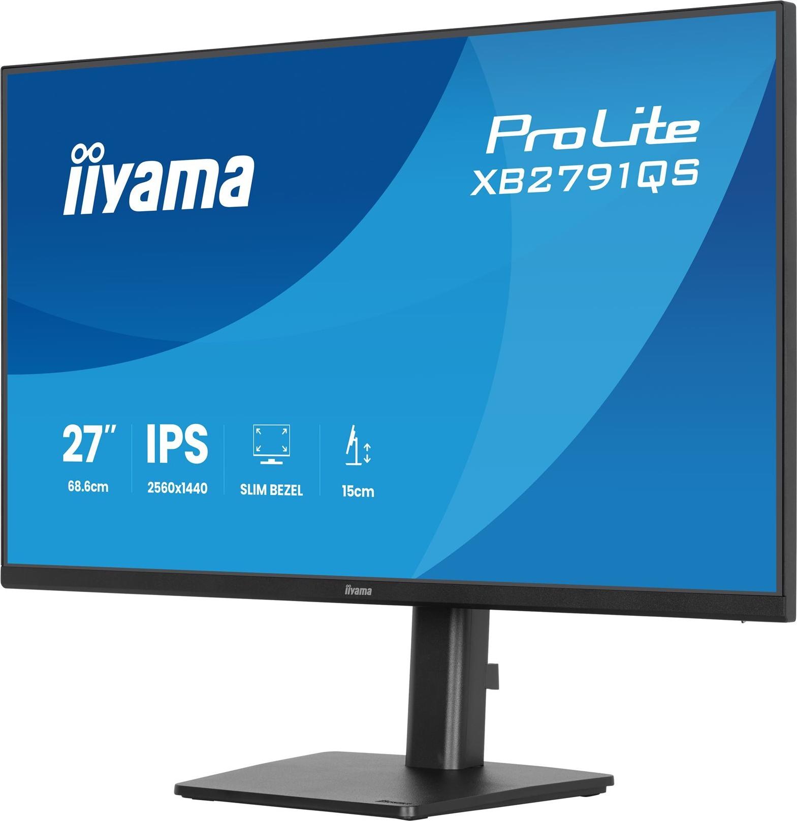 Iiyama ProLite XB2791QS-B1 27" QHD IPS-Monitor 2560x1440 75Hz Schwarz