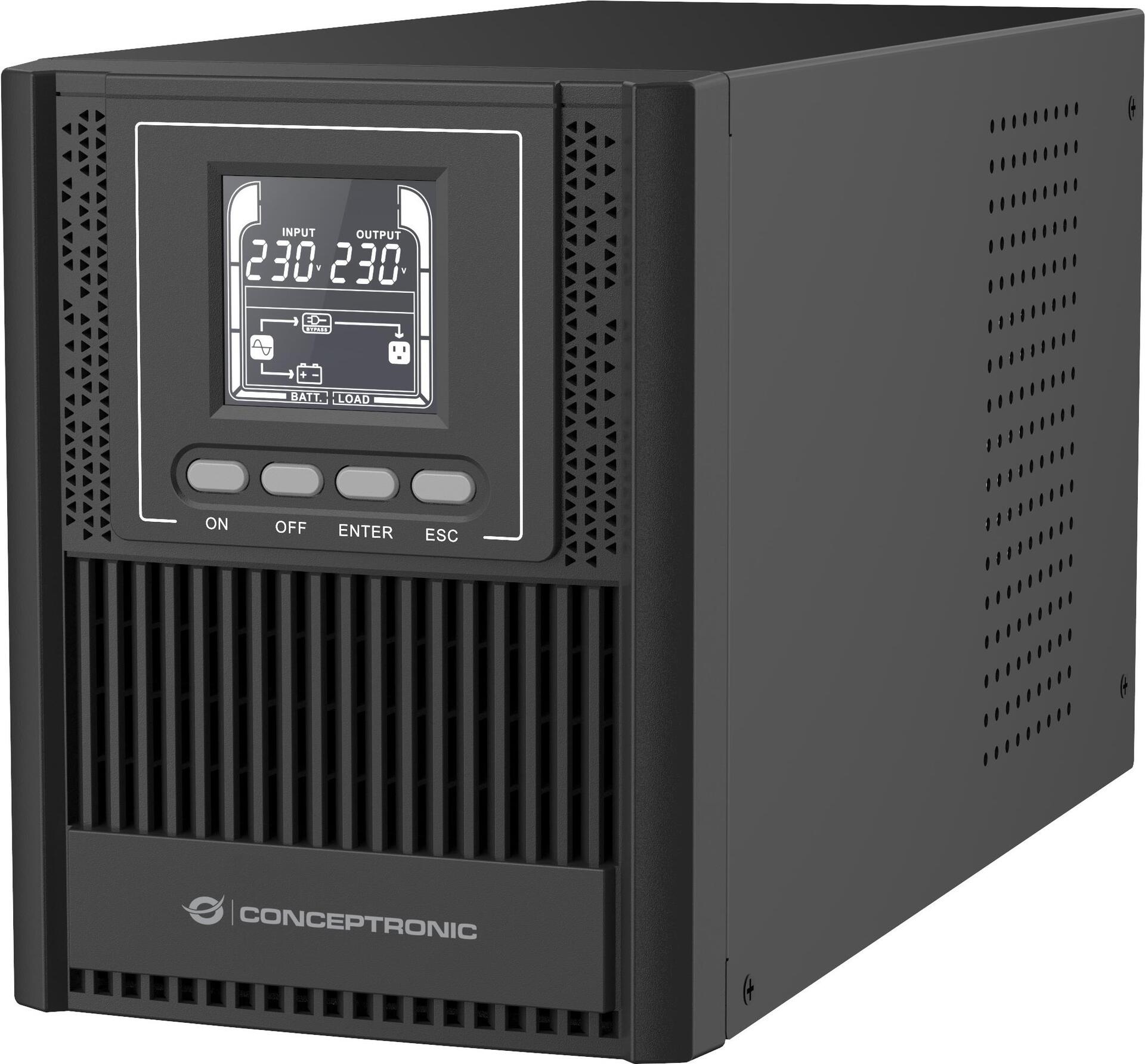 Conceptronic ZEUS52E1K 1000VA 900W Online Tower USV (ZEUS52E1K)