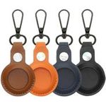 4smarts Kunstleder Case Set Premium für AirTags 4 Stück braun, orange, blau, schwarz (540567)