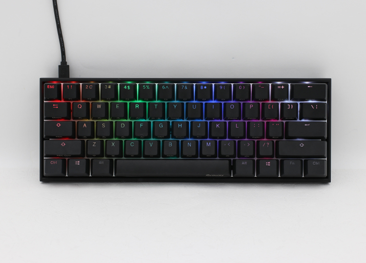 Ducky Mecha Mini Gaming-Tastatur MX Brown USB QWERTZ Schwarz