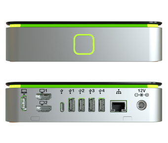 Kramer Electronics KAC-CU-200-B05 Microsoft Teams Rooms Compute Unit mit 8"-Touch-Bedienfeld Schwarz