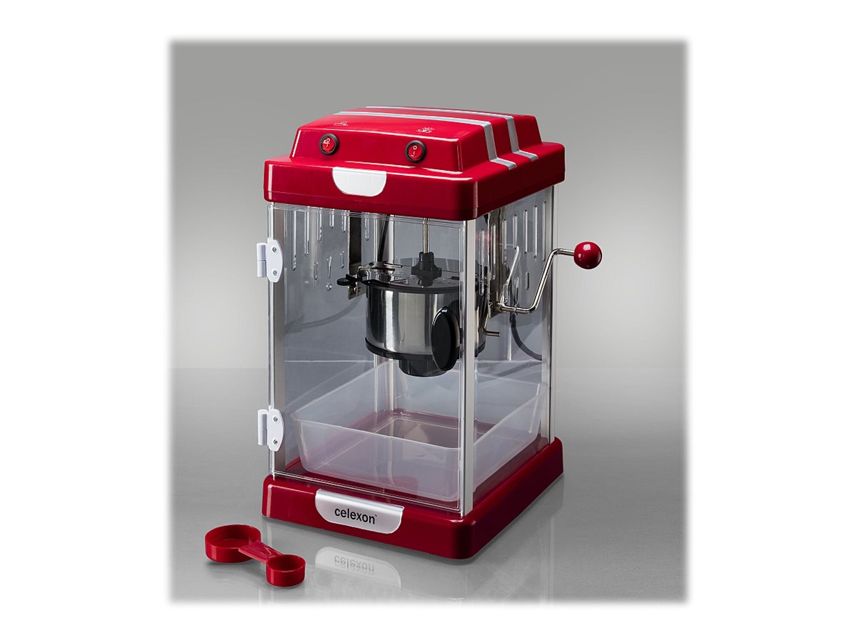 celexon CinePop CP1000 Popcornmaschine Transparent - Rot - Weiß