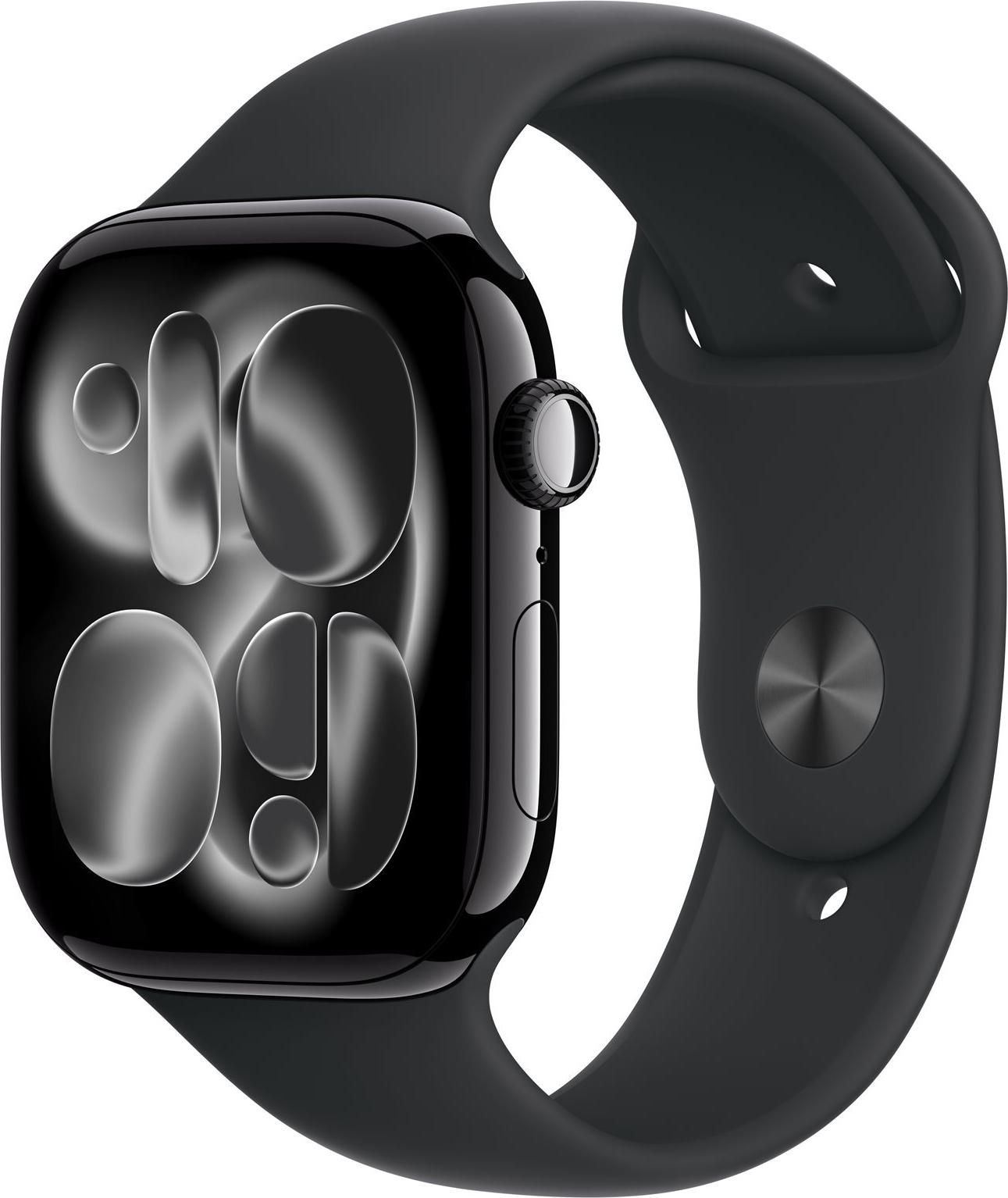 Apple Watch Series 11 GPS 46mm Aluminium Smartwatch mit Sportband S/M Jet Black