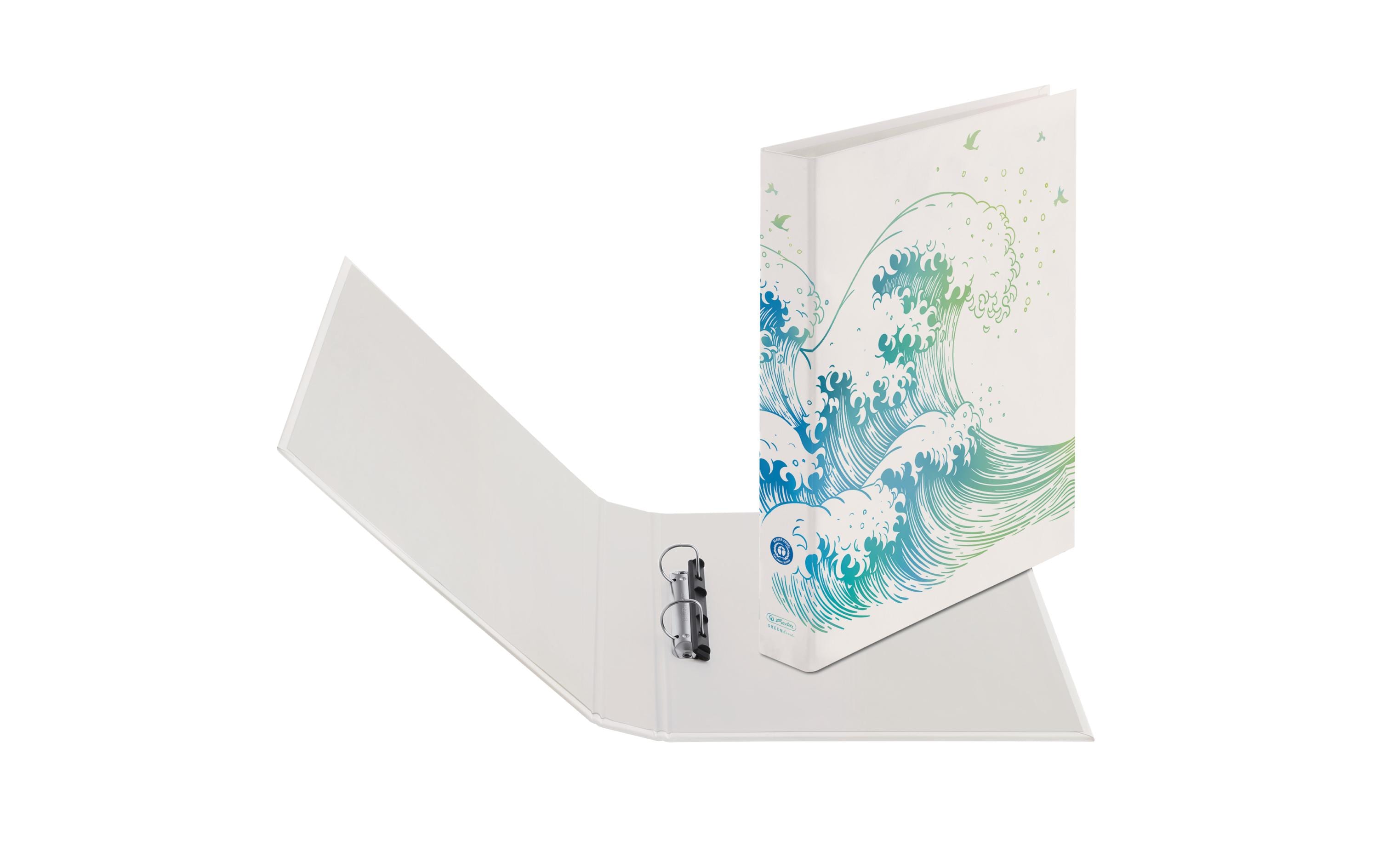 Herlitz MaX GREENline Ringmappe A4 2-Ring 2,5 cm Blau - Grün - Weiß