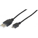 Micro USB Kabel für Smartphones und Tablets , 3.0 m Micro USB Kabel, schwarz (EXC149693)