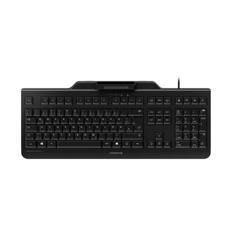 Cherry CHERRY SECURE BOARD 1.0 Tastatur mit NFC und Smartcard-Leser QWERTZ Schwarz