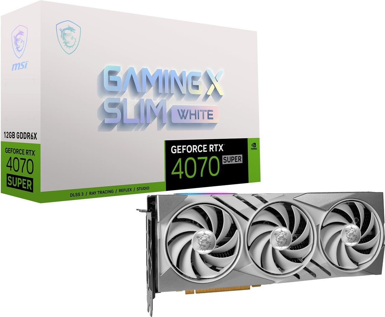 MSI GAMING GeForce RTX 4070 SUPER 12G X SLIM WHITE NVIDIA 12GB