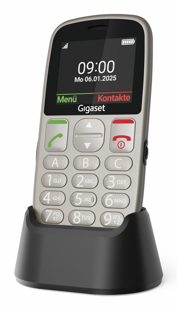 Gigaset GL395 2,2" Feature Phone 32 MB RAM 32 MB Speicher Titanium Silver