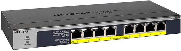 Netgear GS108PP 8-Port Gigabit PoE+ Unmanaged Switch 123W PoE Budget