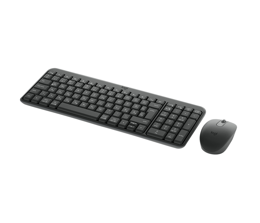 Logitech MK250 Kabelloses Tastatur- und Maus-Set QWERTZ Ungarisch Graphit