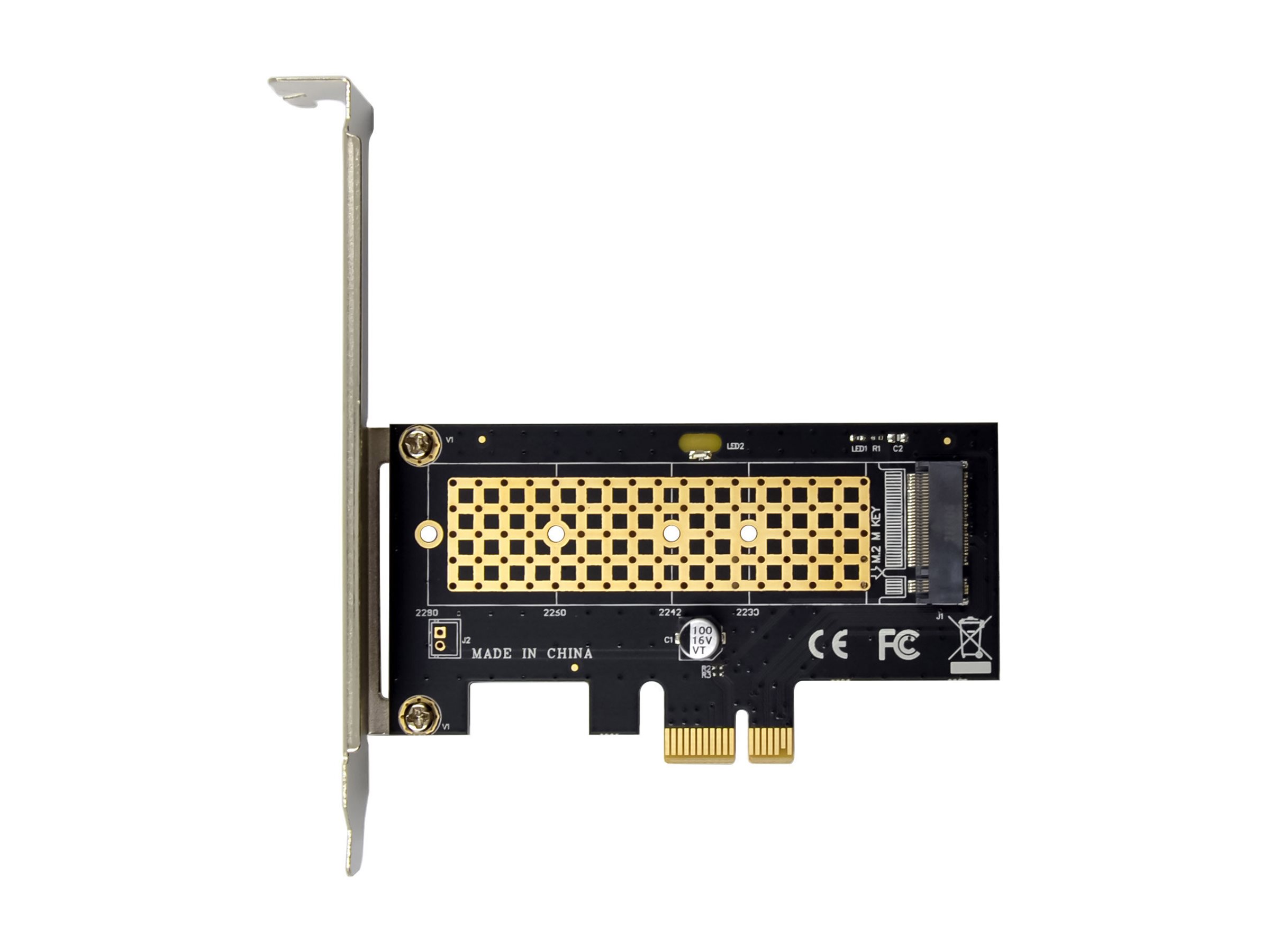 InLine 76660S Speicher-Controller M.2 NVMe PCIe 3.0 x1 Low-Profile Silber