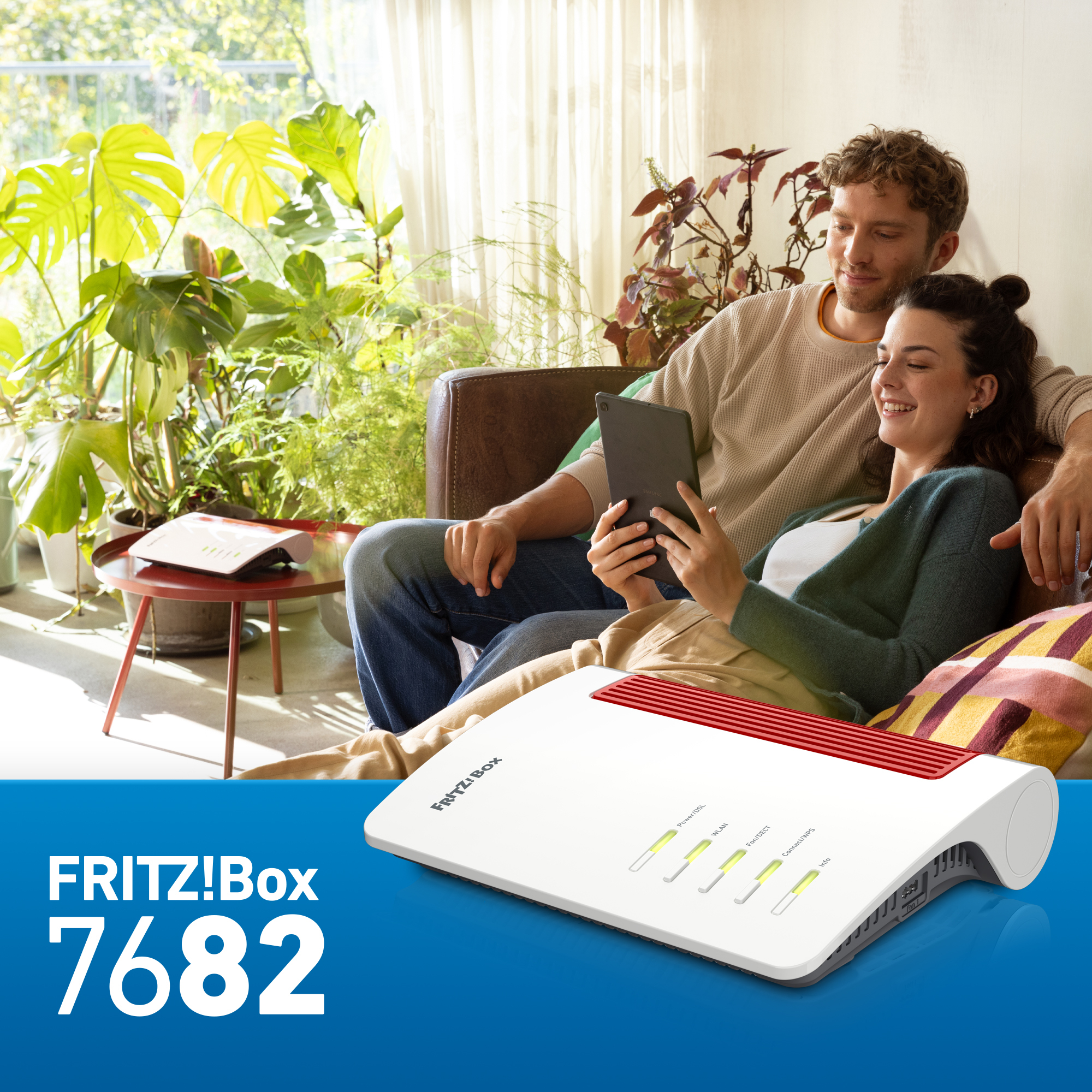 FRITZ! FRITZ!Box 7682 Wi-Fi 7 WLAN-Router 6960 Mbit/s Weiß