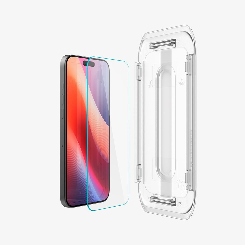 Spigen GLAS.tR EZ Fit Displayschutzfolie aus gehärtetem Glas für iPhone 16 Pro 6.3" Transparent