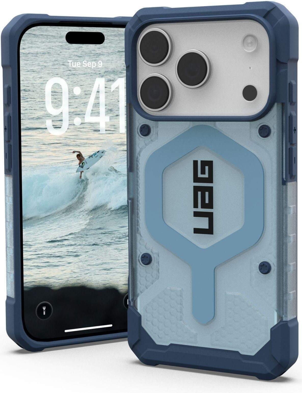 UAG Urban Armor Gear Bundle bestehend aus Pathfinder MagSafe Case & Lanyard (abnehmbar) | Apple iPhone 17 Pro | blues (transparent) & schwarz/graphite | 1145511BV03 (1145511BV03)