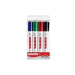 Kores Whiteboard- & Flipchart-Marker "K MARKER", 4er Etui Keilspitze, Strichstärke: 3-5 mm, schnell trocknend, - 1 Stück (M20845)