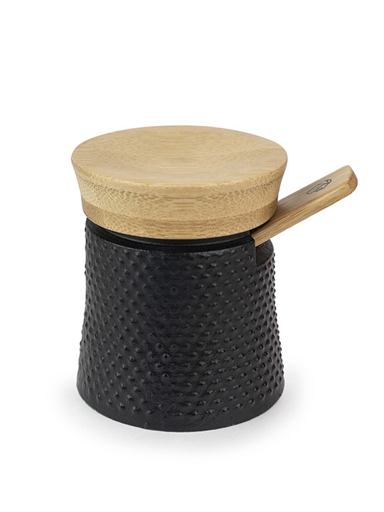 Peugeot Saveurs Bali Fonte Pfeffermühle Salzstreuer + Tablett 8 cm Schwarz
