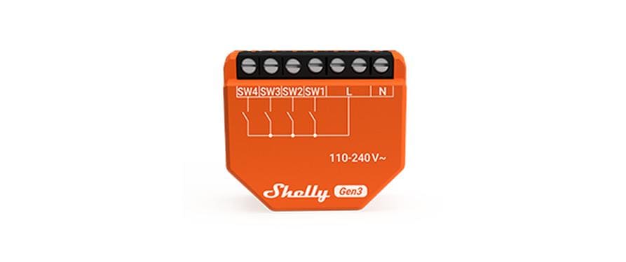 Shelly i4 Gen3 WLAN Bluetooth Szenenaktivierer Unterputz