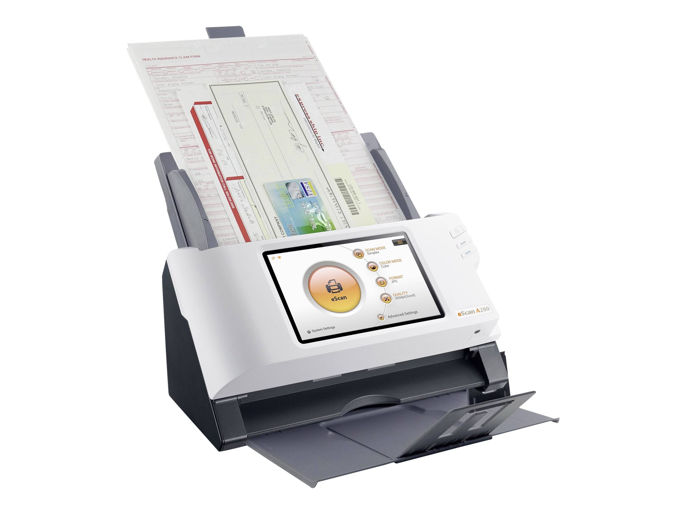 Plustek eScan A280 Essential Dokumentenscanner Schwarz, Weiß