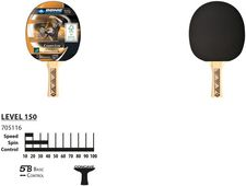 DONIC SCHILDKRÖT Tischtennisschläger "Champs Line 150 FSC" wertiger konkaver Holz, Einsteiger-Serie, 5-faches - 1 Stück (705116)