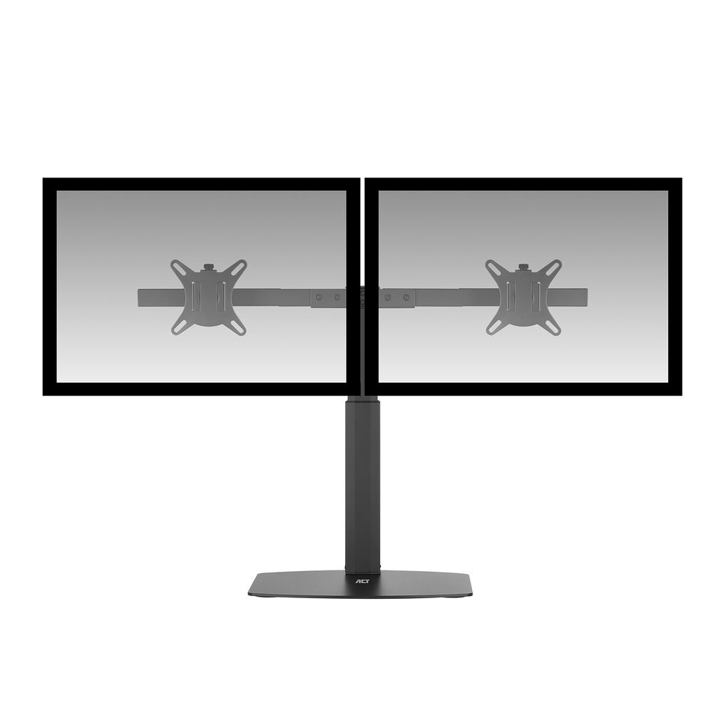 ACT AC8332 Monitor-Doppelhalterung Tisch bis 27" Freistehend Schwarz