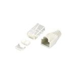 LogiLink RJ45 Stecker, Kat.6, geschirmt, grau Modularstecker RJ45, vergoldete Kontakte, Stecker geschirmt, - 1 Stück (MP0021)