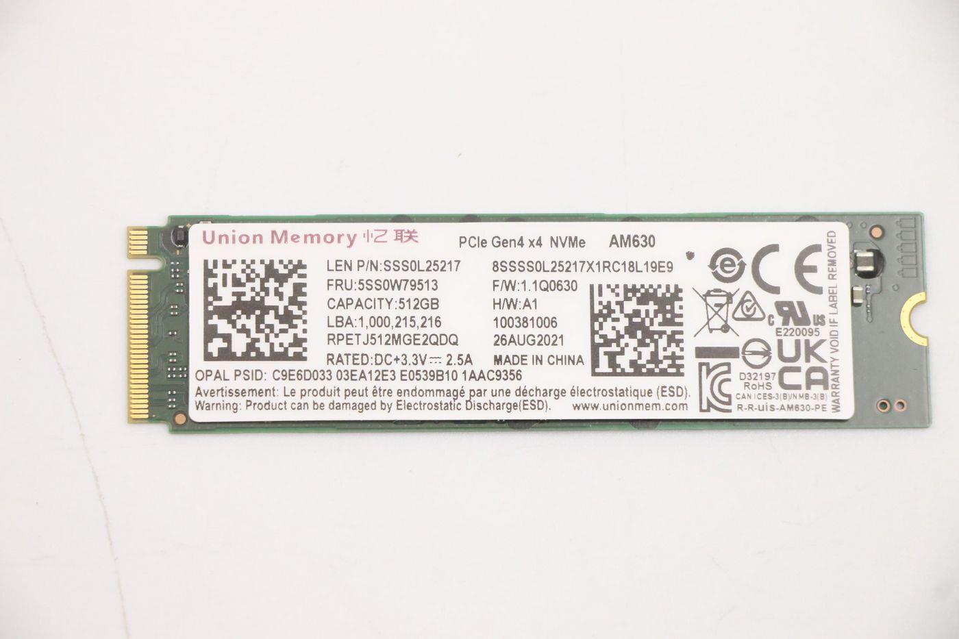 Lenovo SSDASM 512GM.22280PCIe4x4UMOPAL (5SS0W79513)