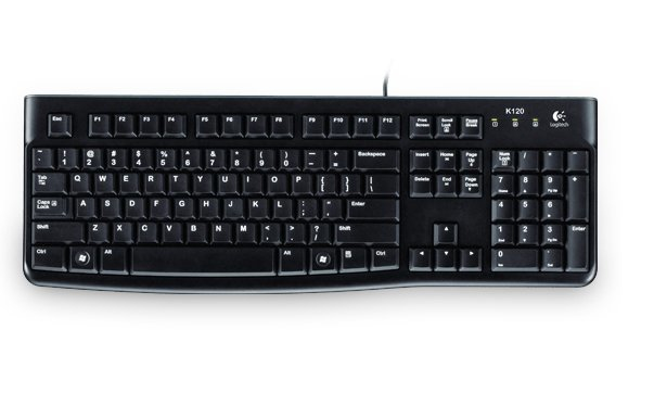 Logitech K120 USB Tastatur QWERTZ Schwarz
