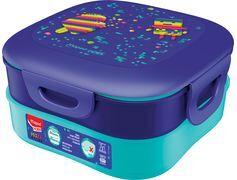 Maped PICNIK Brotdose KIDS CONCEPT PIXEL PARTY 3-in-1, 1,4 l 2 Fächer inkl. kleiner Snackbox, kann ein- oder doppel - 1 Stück (871098)