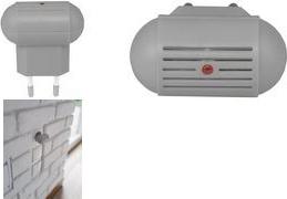 Bradas Antimücken-Ultraschall, grau, mit Eurostecker sendet Ultraschallwellen aus, die Mücken vertreiben, - 1 Stück (CTRL-ID301V)