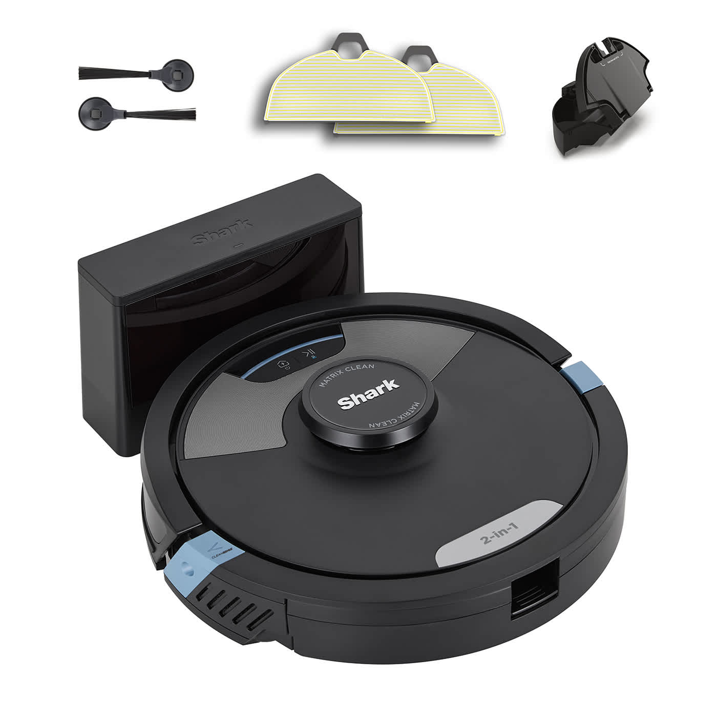 Shark Matrix Plus 2-in-1 Saug-/Wischroboter Schwarz, Blau, Silber