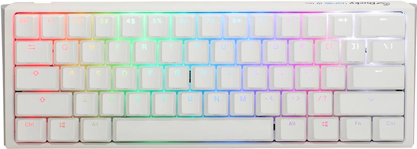 Ducky One 3 Classic Pure White Mini Gaming Tastatur, RGB LED - MX-Blue (US) (DKON2161ST-CUSPDPWWWSC1)