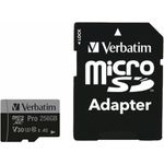 Verbatim PRO U3 Flash-Speicherkarte (microSDXC-an-SD-Adapter inbegriffen) (47045)