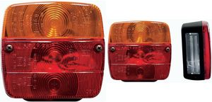 IWH Anhänger-Rückleuchte, 3-Kammer, ohne Leuchtmittel 12 Volt, Bremslicht, Blinker, Rücklicht, Prüfzeichen: E3, - 1 Stück (616101)