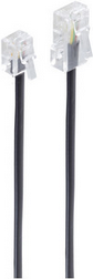 shiverpeaks BASIC-S Modular-Kabel, RJ11-RJ45 Stecker, 15,0 m Länge: 15,0 m, Farbe: schwarz, 4-adrig (BS70265)