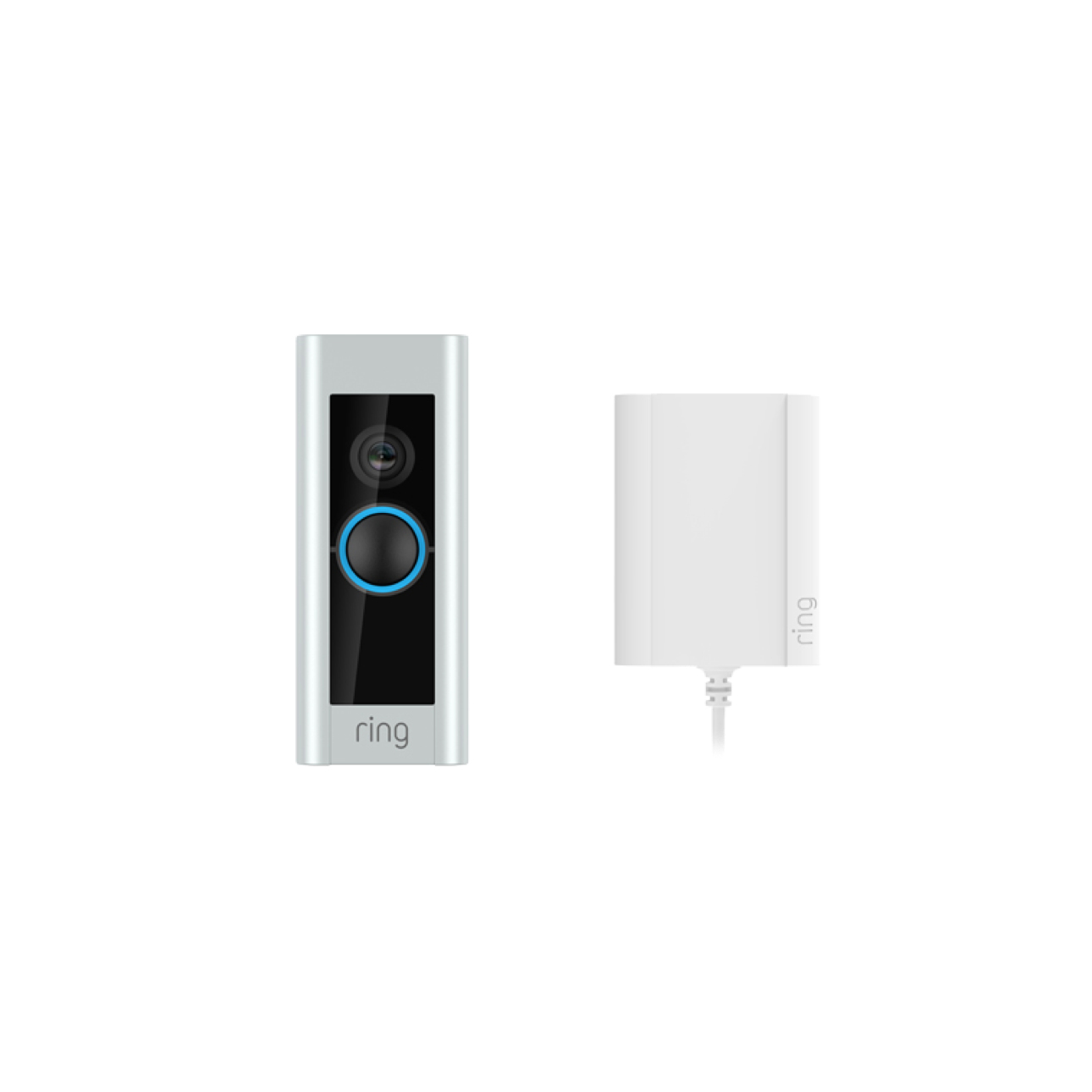 Ring Video Doorbell Pro 2 Plug-in WLAN Videotürklingel mit Plug-in-Adapter Nickel