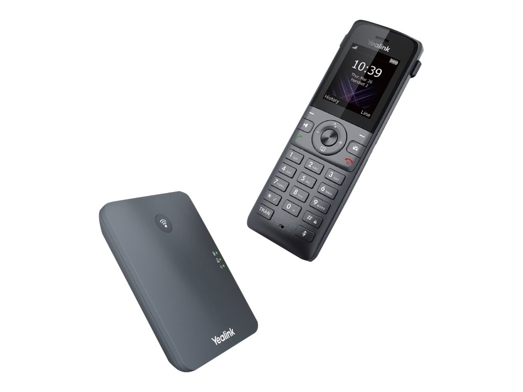Yealink W73P DECT-VoIP-Telefonsystem (W70B Basis + W73H Mobilteil) Space-grau, Classic Gray