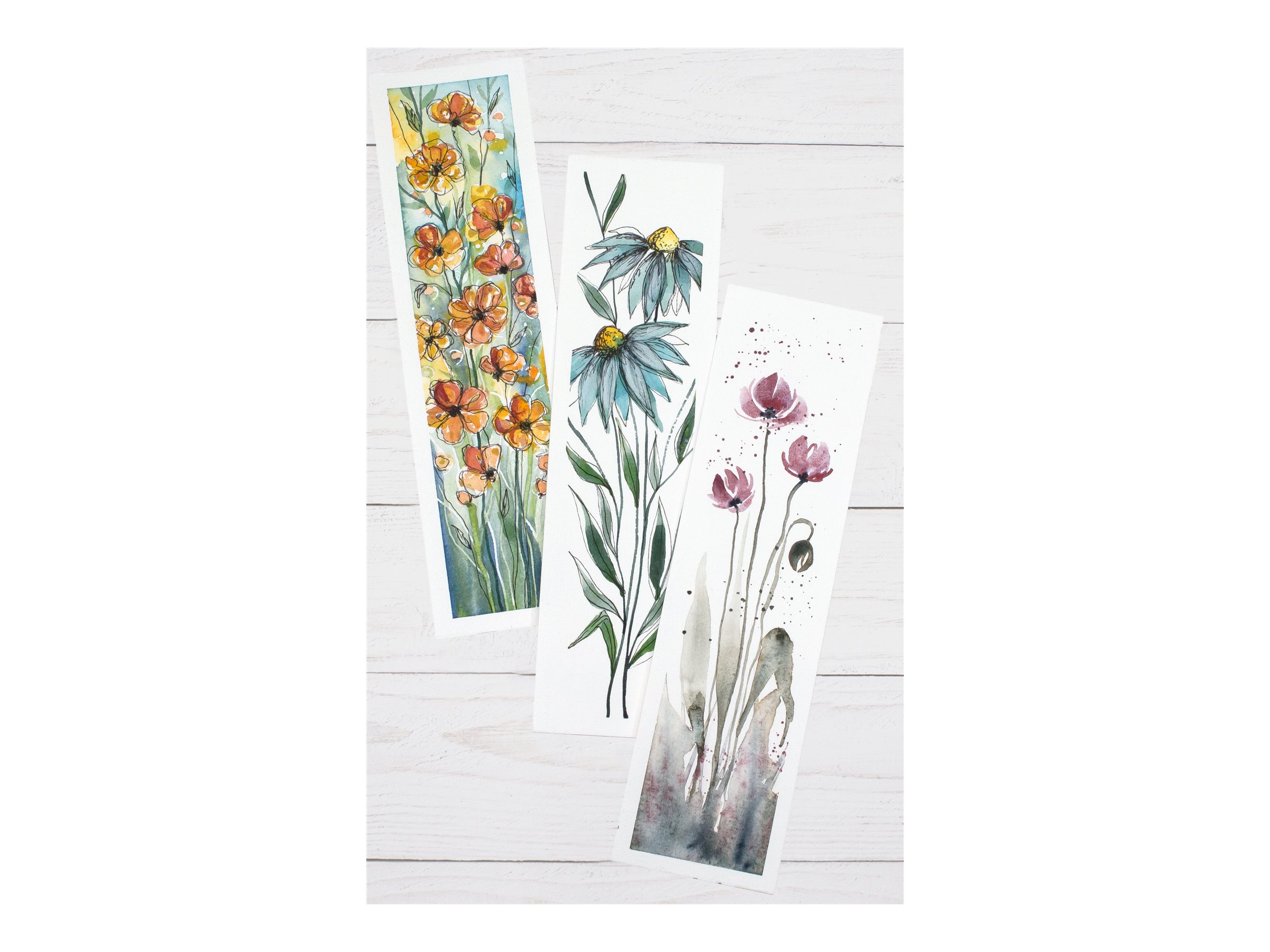 Hahnemühle Watercolour Bookmark Pad 55 x 200 mm 15 Blatt Natural White
