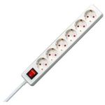 6-fach Steckdosenleiste mit 2-poligem, beleuchteten Schalter, gedrehten Töpfen (120913004)